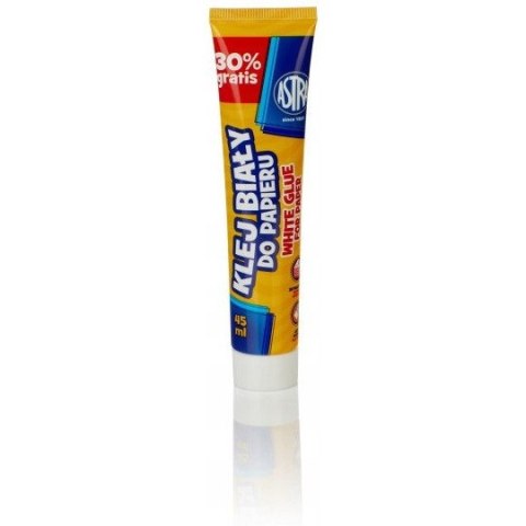 Klej szkolny do papieru w tubce 45ml biały 83467901 ASTRA Klej szkolny do papieru w tubce 45ml biały 83467901 ASTRA