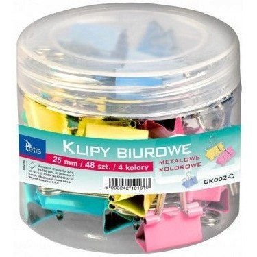Klipy kolorowe 25mm 48szt. GK002-C TETIS Klipy kolorowe 25mm 48szt. GK002-C TETIS