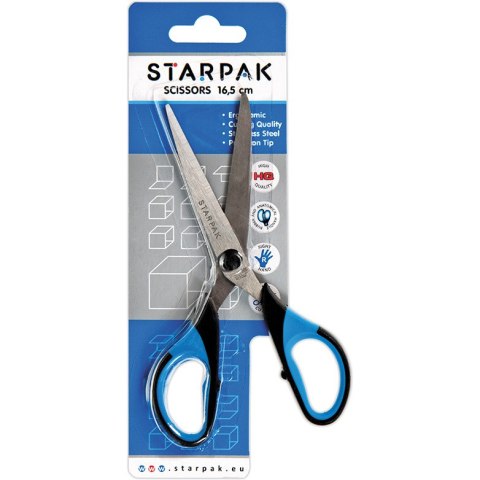 Nożyczki metalowe 165mm z gumową rączką 155250 STARPAK Nożyczki metalowe 165mm z gumową rączką 155250 STARPAK