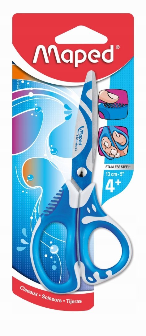 Nożyczki szkolne Zenoa Fit asymetryczne 13cm Blister 670110 MAPED Nożyczki szkolne Zenoa Fit asymetryczne 13cm Blister 670110 MAPED