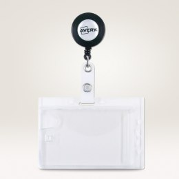 Holder plastikowy na 2 karty 54x90mm ze ściagaczem (10 sztuk) 4827 AVERY