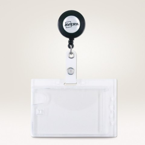 Holder plastikowy na 2 karty 54x90mm ze ściagaczem (10 sztuk) 4827 AVERY Holder plastikowy na 2 karty 54x90mm ze ściagaczem (10 sztuk) 4827 AVERY