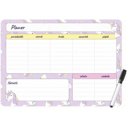 Planer magnetyczny na lodówkę Plan lekcji 35x25cm tygodniowy + marker PM-02-05 BIURFOL