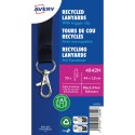 Smycz z karabińczykiem (10 sztuk) 440x15mm czarna 4842N AVERY