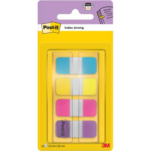 Zakładki indeksujące POST-IT 16x38mm silne mix 4 kolory 676-AYPV-EU 3M Zakładki indeksujące POST-IT 16x38mm silne mix 4 kolory 676-AYPV-EU 3M