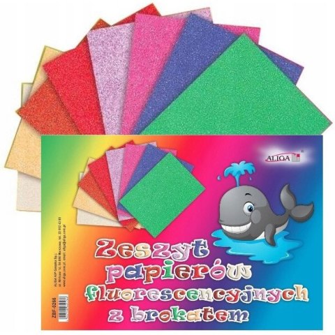 Zeszyt papierów fluorescencyjnych z brokatem B5 ALIGA ZBF-0266 Zeszyt papierów fluorescencyjnych z brokatem B5 ALIGA ZBF-0266