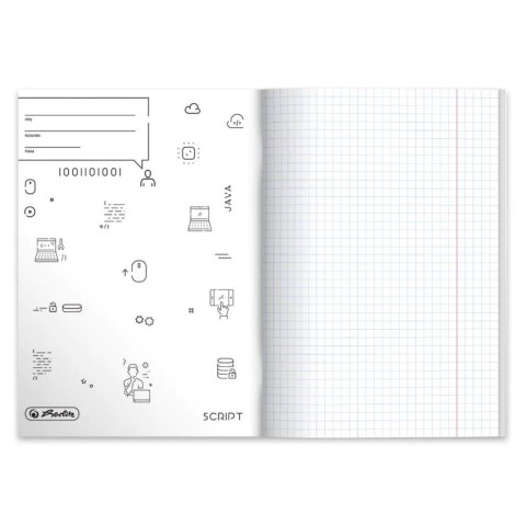 Zeszyt szkolny przedmiotowy A5 60 kartek w kratkę 70g INFORMATYKA 9577370 HERLITZ Zeszyt szkolny przedmiotowy A5 60 kartek w kratkę 70g INFORMATYKA 9577370 HERLITZ