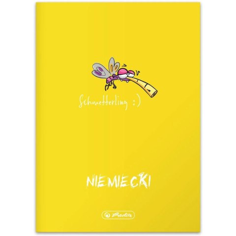 Zeszyt szkolny przedmiotowy A5 60 kartek w kratkę 70g JĘZYK NIEMIECKI 9500066 HERLITZ Zeszyt szkolny przedmiotowy A5 60 kartek w kratkę 70g JĘZYK NIEMIECKI 9500066 HERLITZ