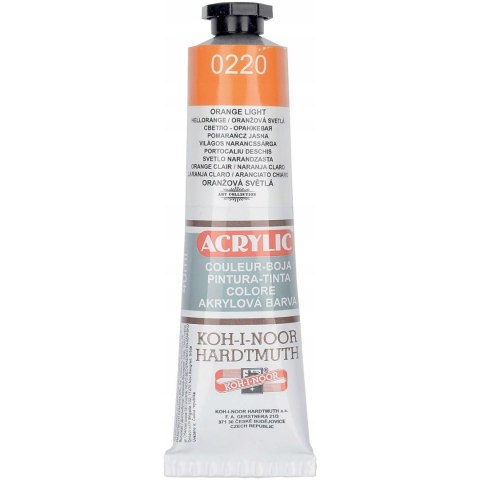 Farba akrylowa 162727 jasno pomarańczowa 0220 40ml KOH-I-NOOR Farba akrylowa 162727 jasno pomarańczowa 0220 40ml KOH-I-NOOR