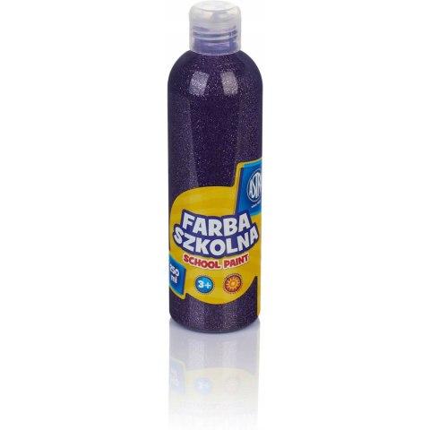 Farba plakatowa szkolna ASTRA 250ml brokatowy fiolet 301217042 ASTRA Farba plakatowa szkolna ASTRA 250ml brokatowy fiolet 301217042 ASTRA