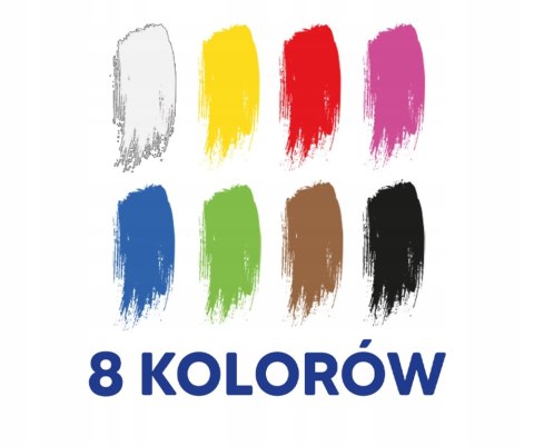 Farby plakatowe szkolne 8 kolorów 20ml zestaw 400167102 OXFORD Farby plakatowe szkolne 8 kolorów 20ml zestaw 400167102 OXFORD