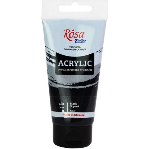 Farba akrylowa Rosa Studio 75ml BLACK 403 Farba akrylowa Rosa Studio 75ml BLACK 403