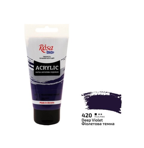 Farba akrylowa Rosa Studio 75ml DARK VIOLET 420 Farba akrylowa Rosa Studio 75ml DARK VIOLET 420
