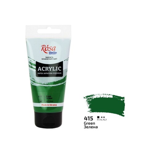 Farba akrylowa Rosa Studio 75ml GREEN 415 Farba akrylowa Rosa Studio 75ml GREEN 415