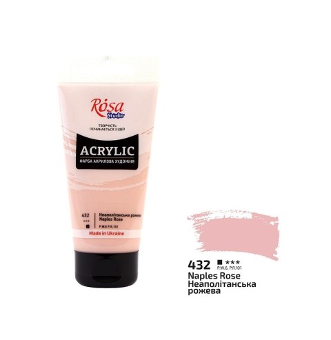 Farba akrylowa Rosa Studio 75ml NAPLES ROSE 432 Farba akrylowa Rosa Studio 75ml NAPLES ROSE 432