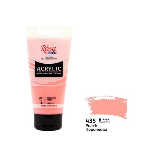 Farba akrylowa Rosa Studio 75ml PEACH 435 Farba akrylowa Rosa Studio 75ml PEACH 435