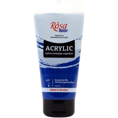 Farba akrylowa Rosa Studio 75ml PHTHALOCYANINE BLUE 437 Farba akrylowa Rosa Studio 75ml PHTHALOCYANINE BLUE 437