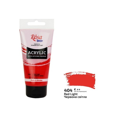 Farba akrylowa Rosa Studio 75ml RED LIGHT 404 Farba akrylowa Rosa Studio 75ml RED LIGHT 404