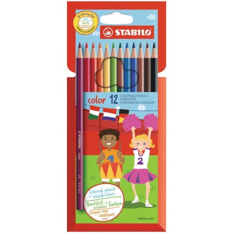 Kredki COLOR kpl 12 szt. pud. z zawieszką 1912/77-11 STABILO Kredki COLOR kpl 12 szt. pud. z zawieszką 1912/77-11 STABILO