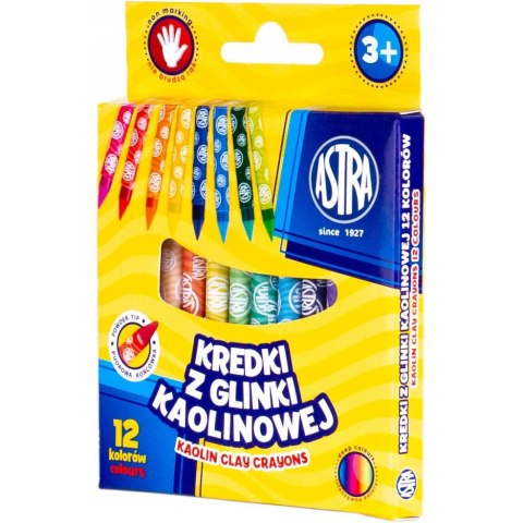 Kredki grafionowe z glinki kaolinowej 12 kolorów zestaw 316121005 ASTRA Kredki grafionowe z glinki kaolinowej 12 kolorów zestaw 316121005 ASTRA