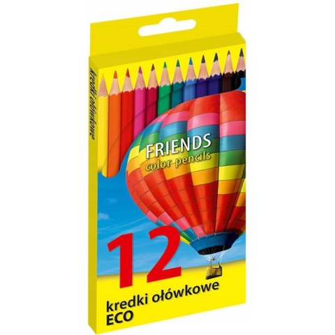 Kredki ołówkowe FRIENDS ECO 12 kolorów 170-2302 Kredki ołówkowe FRIENDS ECO 12 kolorów 170-2302
