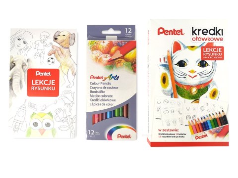 Kredki ołówkowe PENTEL 12 kolorów CB8-12 Kredki ołówkowe PENTEL 12 kolorów CB8-12