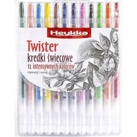 Kredki świecowe Twister 12szt. HEYKKA (610201) Kredki świecowe Twister 12szt. HEYKKA (610201)