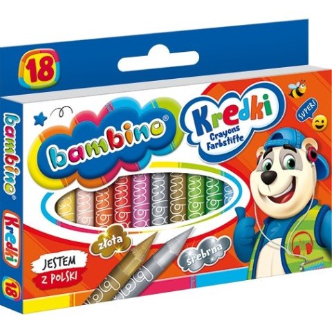 Kredki szkolne z glinki kaolinowej Zestaw 18 kredek BAMBINO St.Majewski Kredki szkolne z glinki kaolinowej Zestaw 18 kredek BAMBINO St.Majewski