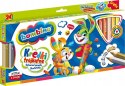 Kredki trójkątne z glinki kaolinowej Zestaw 24 kredek + temperówka BAMBINO St.Majewski