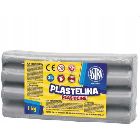 Plastelina szkolna dla dzieci 1kg popielata 303111023 ASTRA Plastelina szkolna dla dzieci 1kg popielata 303111023 ASTRA