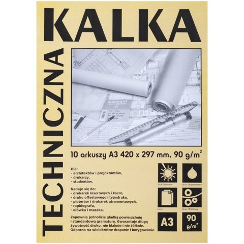 Kalka kreślarska A3 (10ark.) 90g. DA3910 KOH-I-NOOR Kalka kreślarska A3 (10ark.) 90g. DA3910 KOH-I-NOOR