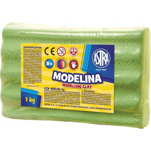 Modelina termoutwardzalna 1kg zielona jasna 304111005 ASTRA Modelina termoutwardzalna 1kg zielona jasna 304111005 ASTRA