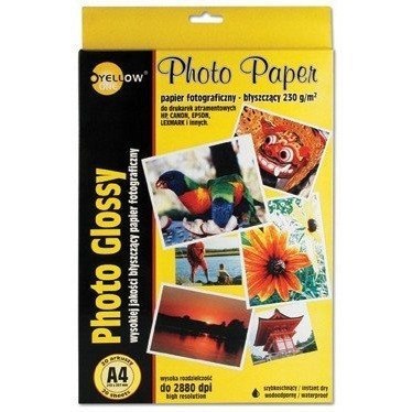 Papier foto YELLOW ONE A4 130g A20 błyszczący (4G130) 150-1177 Papier foto YELLOW ONE A4 130g A20 błyszczący (4G130) 150-1177
