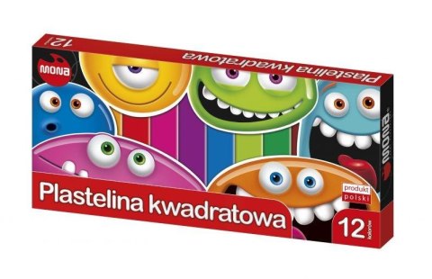 Plastelina kwadratowa dla dzieci Zestaw 12 kolorów MONA St.Majewski Plastelina kwadratowa dla dzieci Zestaw 12 kolorów MONA St.Majewski