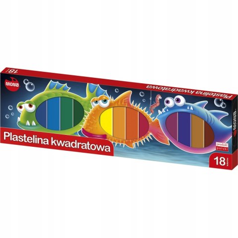 Plastelina kwadratowa dla dzieci Zestaw 18 kolorów MONA St.Majewski Plastelina kwadratowa dla dzieci Zestaw 18 kolorów MONA St.Majewski