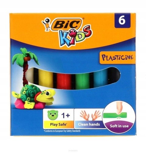 Plastelina szkolna 6 kolorów 947712 BIC Plastelina szkolna 6 kolorów 947712 BIC