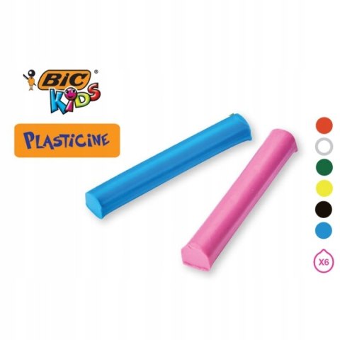 Plastelina szkolna 6 kolorów 947712 BIC Plastelina szkolna 6 kolorów 947712 BIC