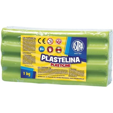 Plastelina szkolna dla dzieci 1kg seledynowa 303111017 ASTRA Plastelina szkolna dla dzieci 1kg seledynowa 303111017 ASTRA