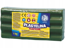 Plastelina szkolna dla dzieci 1kg zielona ciemna 303111019 ASTRA