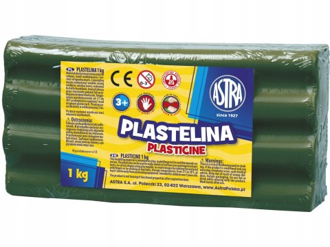 Plastelina szkolna dla dzieci 1kg zielona ciemna 303111019 ASTRA Plastelina szkolna dla dzieci 1kg zielona ciemna 303111019 ASTRA