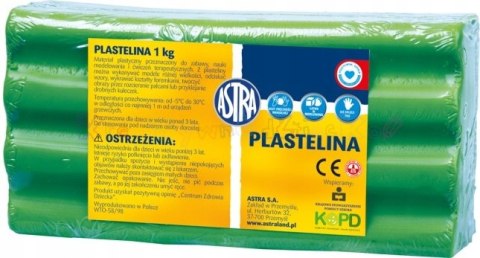 Plastelina szkolna dla dzieci 1kg zielona jasna 303111016 ASTRA Plastelina szkolna dla dzieci 1kg zielona jasna 303111016 ASTRA