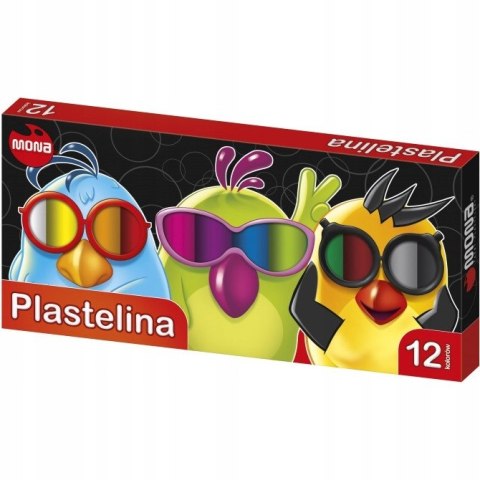 Plastelina szkolna dla dzieci Zestaw 12 kolorów MONA St.Majewski Plastelina szkolna dla dzieci Zestaw 12 kolorów MONA St.Majewski