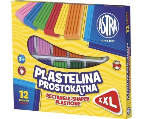 Plastelina szkolna dla dzieci zestaw 12 kolorów prostokątna 303117001 ASTRA Plastelina szkolna dla dzieci zestaw 12 kolorów prostokątna 303117001 ASTRA