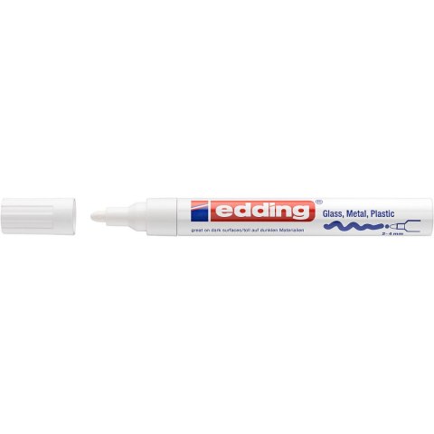 Marker lakierowy 2-4mm 750 biały okrągła końcówka 750/049/B EDDING Marker lakierowy 2-4mm 750 biały okrągła końcówka 750/049/B EDDING