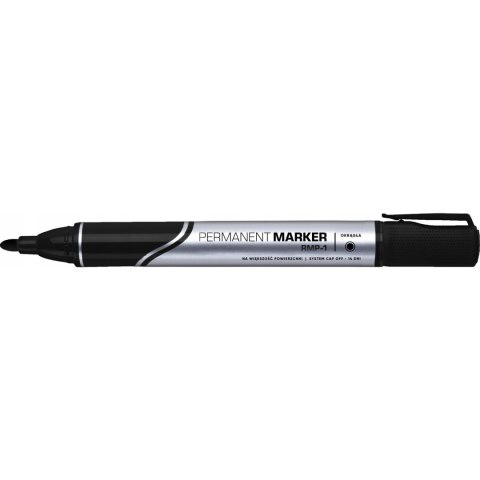 Marker permanentny RMP-1 czarny RYSTOR 432-000/458-000 Marker permanentny RMP-1 czarny RYSTOR 432-000/458-000