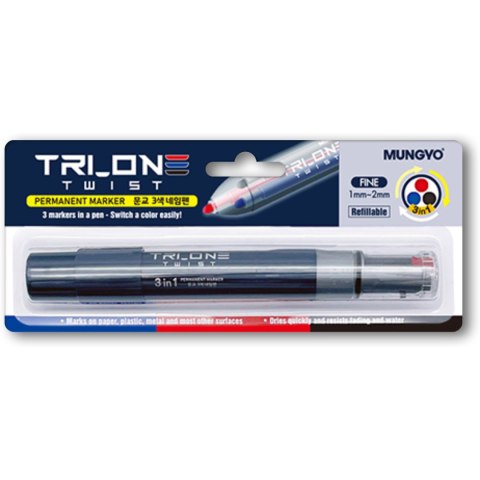 Marker permanentny w piórze 3 kolory w jednym TT8879 MUNGYO Marker permanentny w piórze 3 kolory w jednym TT8879 MUNGYO
