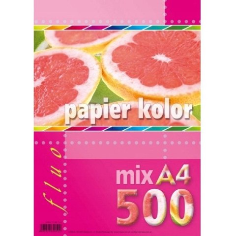 Papier A4 FLUO mix 500ark 5kol KRESKA Papier A4 FLUO mix 500ark 5kol KRESKA