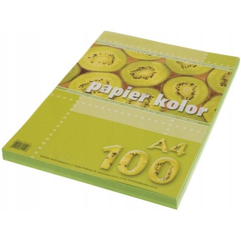 Papier ksero A4 KRESKA jasny zielony 100ark Papier ksero A4 KRESKA jasny zielony 100ark