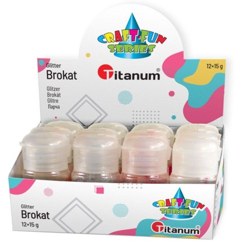 Brokat buteleczki 4 kolory x 3szt. po 15g 307636 TITANUM Brokat buteleczki 4 kolory x 3szt. po 15g 307636 TITANUM