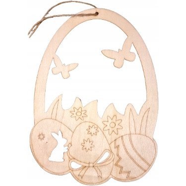 Drewniane jajka na sznurku wys.25 cm CDW-8703 ALIGA Drewniane jajka na sznurku wys.25 cm CDW-8703 ALIGA